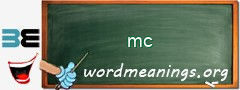 WordMeaning blackboard for mc